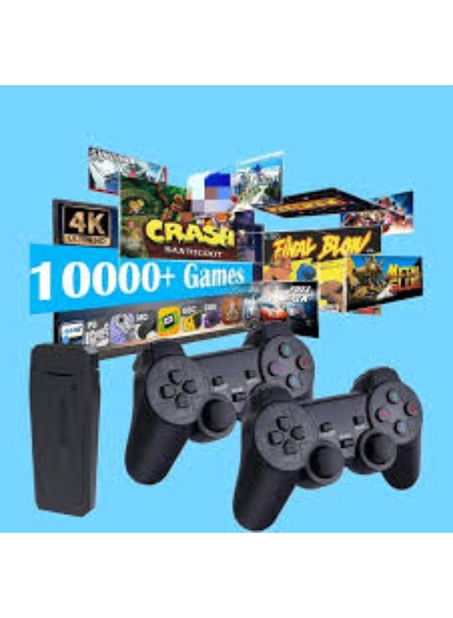4K HD video game console, dual 2.4GHz wireless controllers, classic TV gaming console, 64GB memory, 10,000 classic games - Image 3